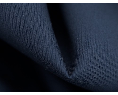Plain Cotton Poplin Fabric - Navy